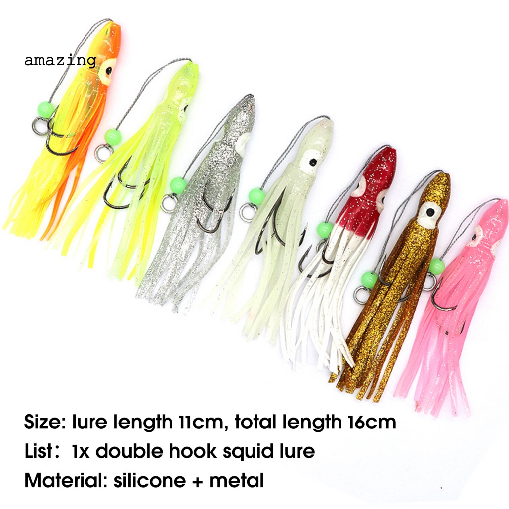 Mồi Giả Câu Cá Silicone Hình Bạch Tuộc 16cm / 8g