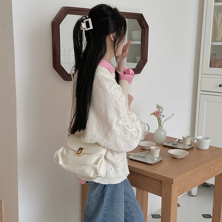 Ielgy Túi Xách Đeo Dưới Cánh Tay Thời Trang Cao Cấp Màu Tương Phản Cho Nữ Niche Messen