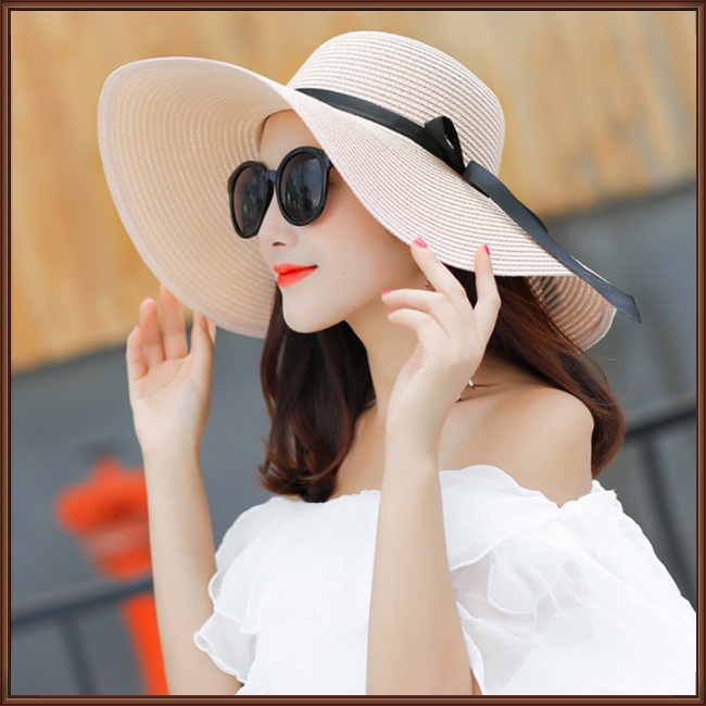 Mũ Rơm Thoáng Khí Có Thể Gấp Gọn Thời Trang Mùa Hè Cho Nữ