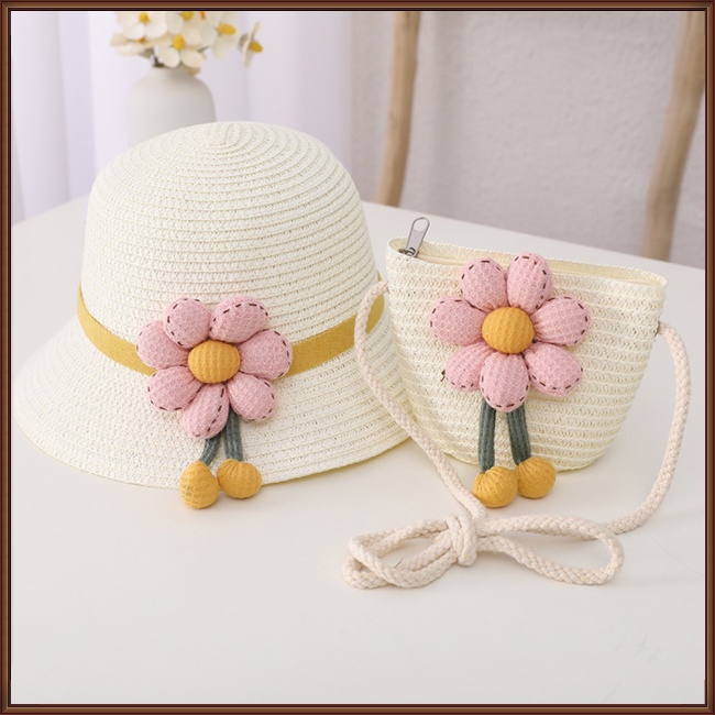 Túi Rơm Đựng Tiền Xu Chống Nắng Thoáng Khí Thời Trang Mùa Hè Cho Bé Gái