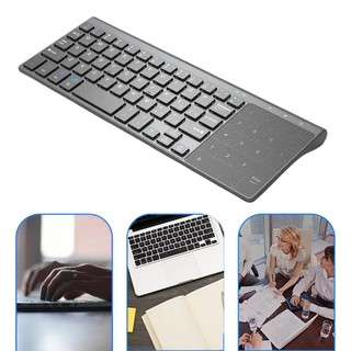 Thin 2.4Ghz Usb Wireless Mini Keyboard Wither Touchpad Numeric Keypad For Tablet Desktop Laptop Pc [Q/14]