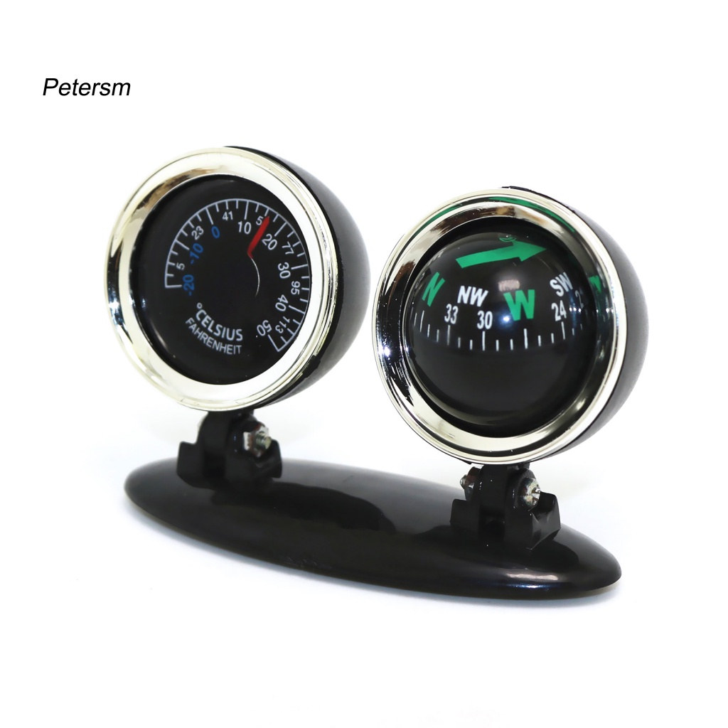 La Bàn Nhựa PP Màu Đen Tích Hợp Nhiệt Kế Và La Bàn Hai Trong Một Dùng Cho Xe Hơi / Xe Tải