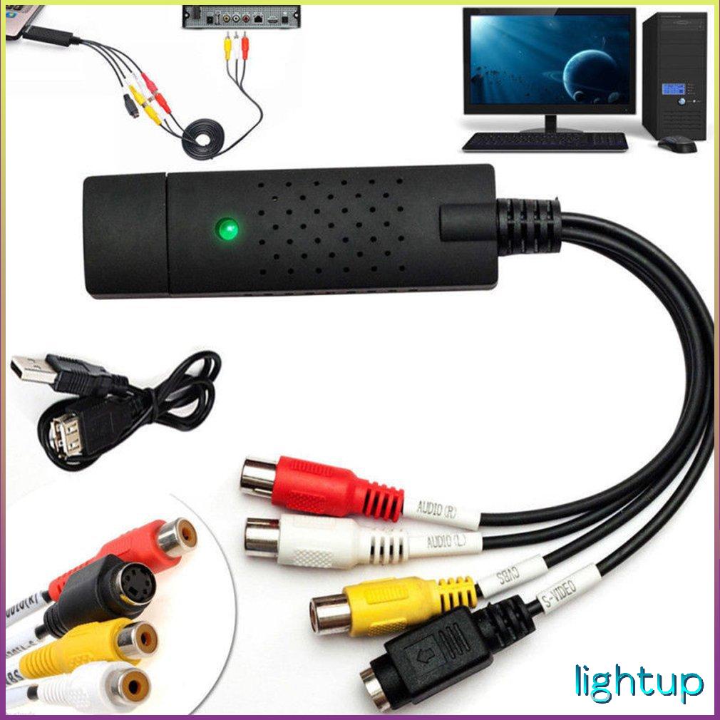 Vhs To Digital File Converter Express USB 2.0 Video Grabber Audio Av Computer