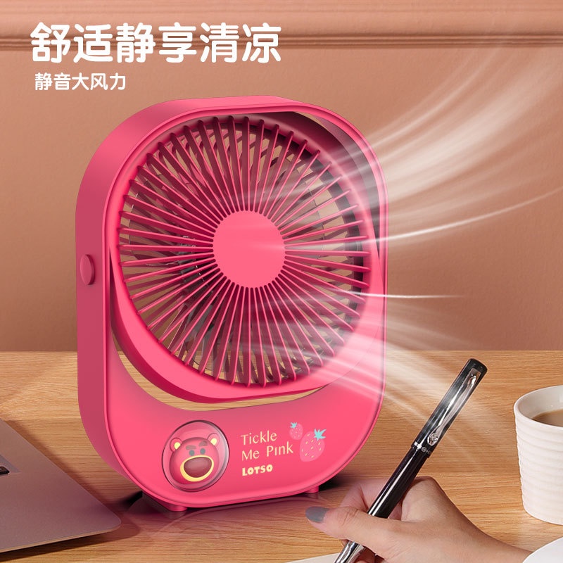 🔥Bán nóng🔥Quạt mini tích điện gấu dâu minnie bàn làm việc máy quạt mini