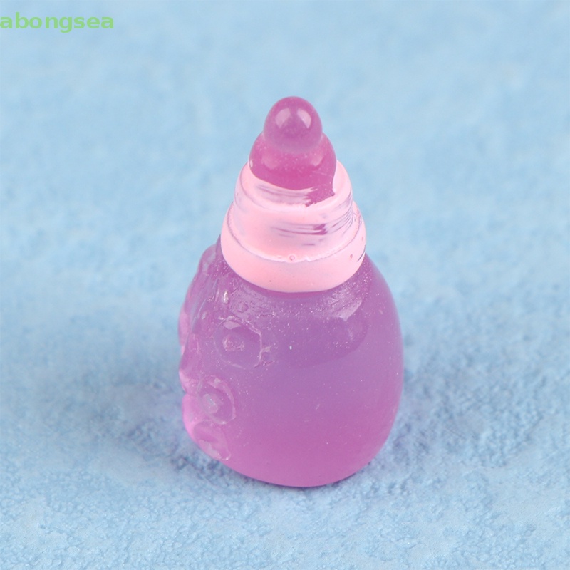 Bộ 5 Bình Sữa Mini Bằng Nhựa Phát Quang Dùng Trang Trí DIY