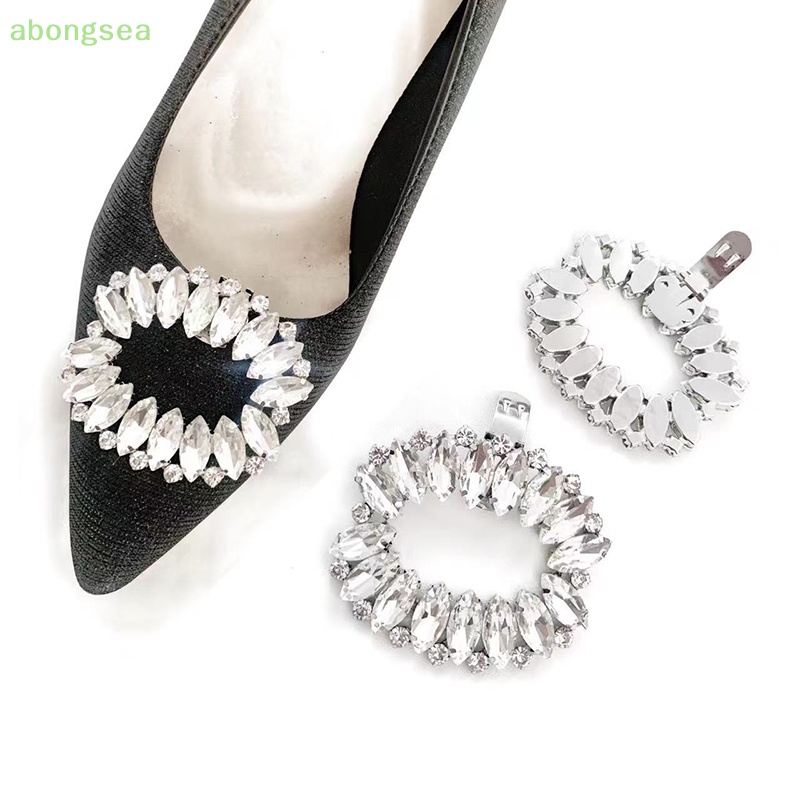 1 Khóa Kẹp Hình Hoa Đính Đá Trang Trí Giày Cao Gót Cho Cô Dâu