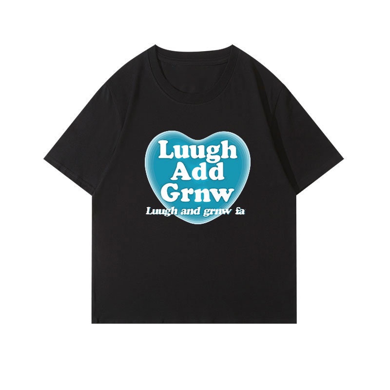 Áo Thun 100% Cotton Tay Ngắn Cổ Tròn In Họa Tiết Phong Cách Hàn Quốc Cho Nữ