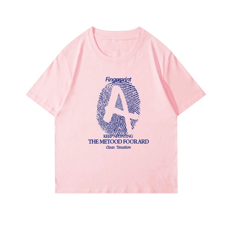 Áo Thun 100% Cotton Tay Ngắn Cổ Tròn In Họa Tiết Phong Cách Hàn Quốc Cho Nữ