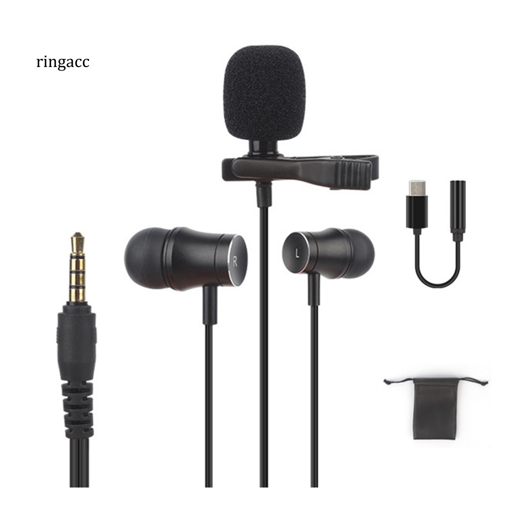 1 Bộ Giao Diện Âm Thanh Micro 4 Phần Cổng Type-C Giảm Tiếng Ồn 3.5mm Cho Điện Thoại