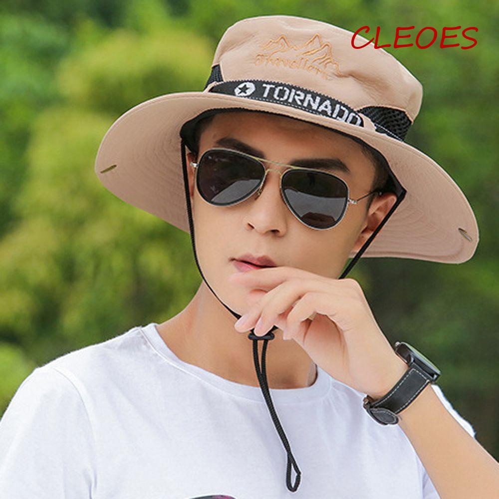 Mũ Vành Rộng Thoáng Khí In Chữ CLEOES Có Thể Điều Chỉnh Kích Cỡ