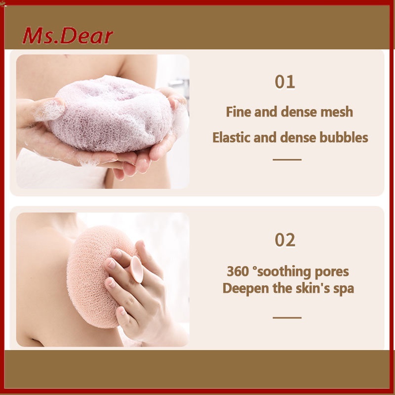 Bông Tắm Hai Trong Một Phong Cách Nhật Bản Dùng Mát Xa Tẩy Tế Bào Chết Cho Da Lưng,Bông Tắm Bằng Xơ Mướp Tự Nhiên An Toàn Cho Sức Khỏe