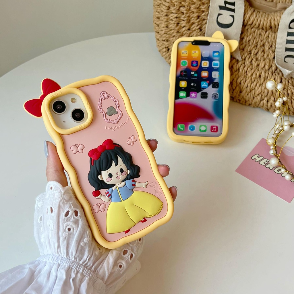Ốp Điện Thoại Silicon Tpu Mềm Hình Công Chúa Hoạt Hình 3D Chống Sốc Chống Rơi Cho iPhone 14 13 12 11 Pro Max