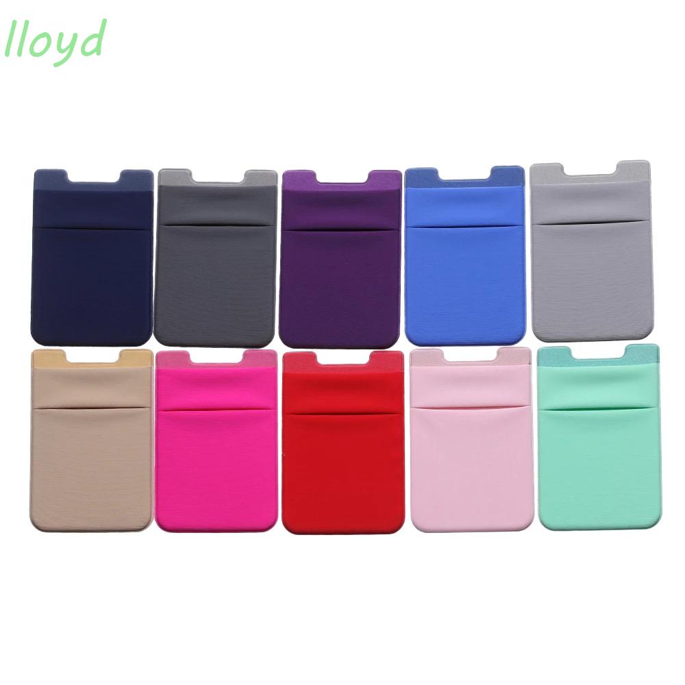 Hai lớp Lycra Điện thoại di động Back Sticker Case Thẻ đa chức năng Túi đựng tai nghe Túi đựng tai nghe