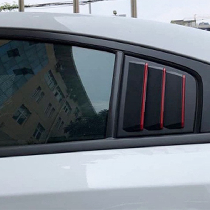 Khung Viền Lỗ Thông Gió Phía Sau Cửa Sổ Xe Hơi Màu Đen Bóng Cho Dodge Warhorse 2011-2021