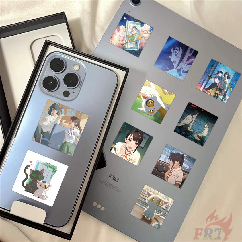 ❉ Suzume. Áp Phích Dán Trang Trí Mini Xinh Xắn ❉ Bộ 60 Sticker Chống Thấm Nước Họa Tiết Doodle Hợp Thời Trang