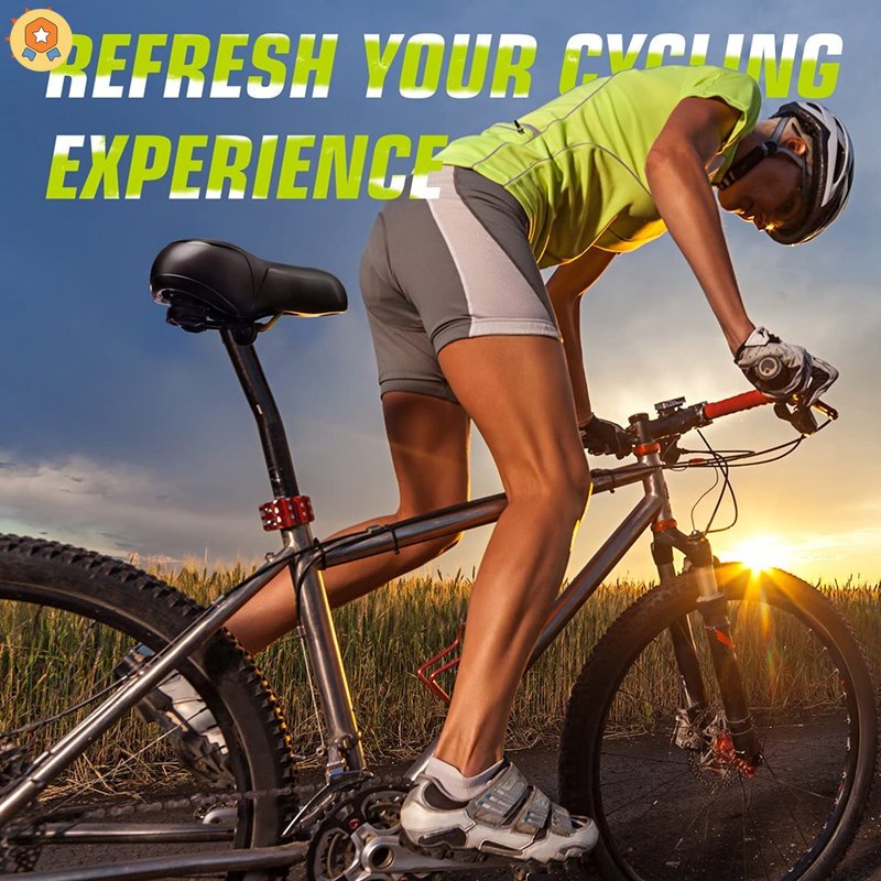 Yên Xe Đạp Leo Núi Bằng Da Hấp Thụ Sốc Thoáng Khí LKZBR HYJP2