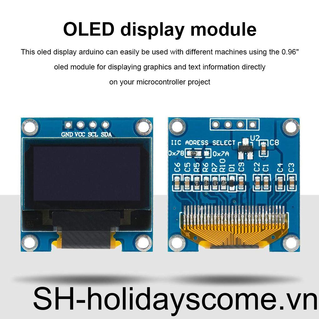 Mô Đun Màn Hình OLED DC 3 3-5V 0 96 Inch Tự Phát Triển Kỹ Thuật Số Cho Arduino UNO