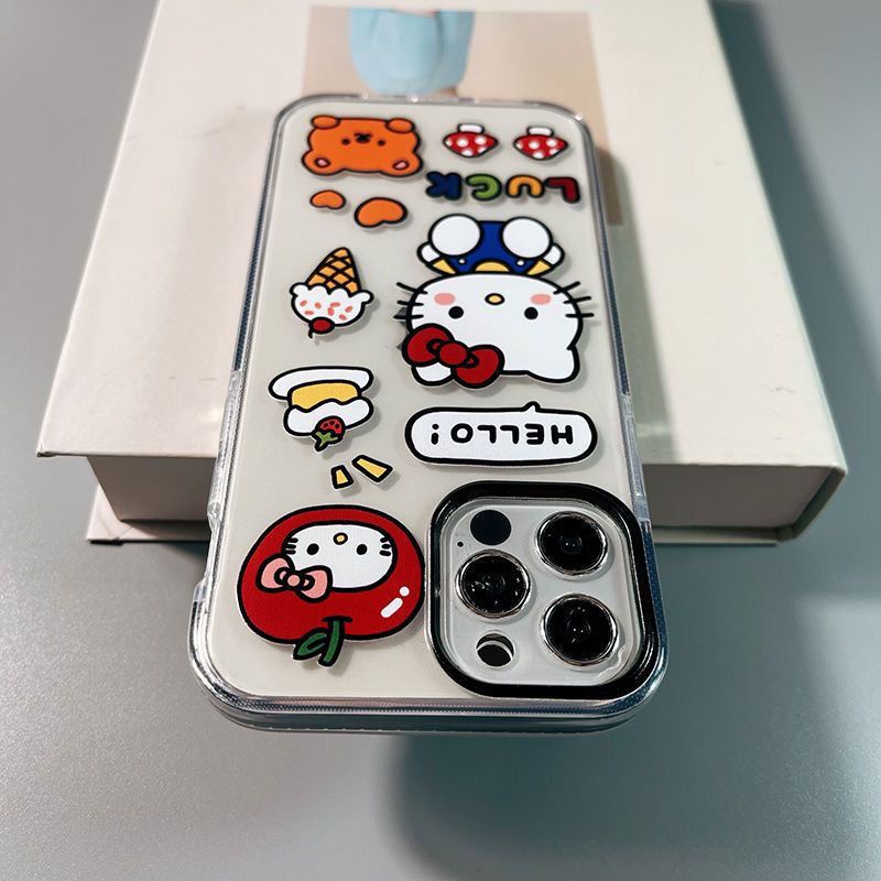 ✅Ốp Điện Thoại Trong Suốt Chống Sốc Hình Hello Kitty Cho Iphone 8p 13iPhone13promax Pro x 11 / xrxsmax IB8A
