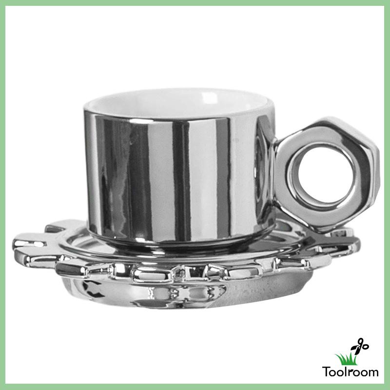 Cốc Sứ Uống Nước Kèm Đĩa Lót Dung Tích 250Ml Tiện Dụng Cho Gia Đình