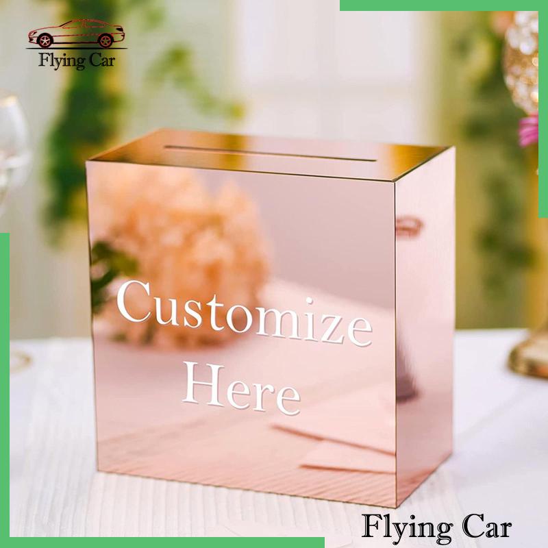 Hộp Đựng Tiền / Thẻ Bằng Acrylic Trong Suốt Cỡ Lớn Lzdjfmy2 Tiện Dụng Cho Tiệc Cưới