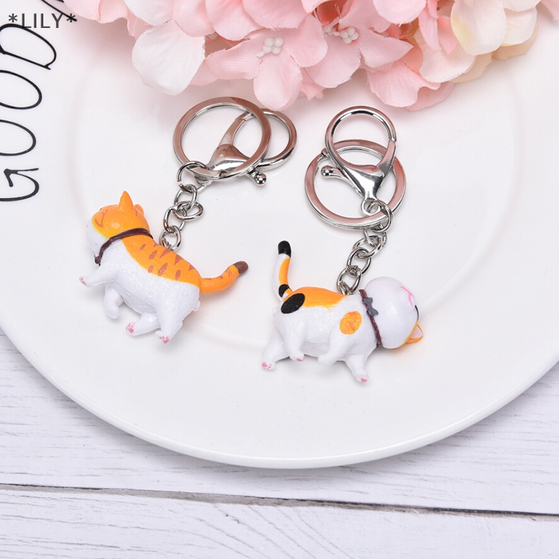Lily mới đáng yêu mèo Kitten Keychain Keyring túi xách mặt dây chuyền trang trí trẻ em Đồ chơi Quà Tặng uuu