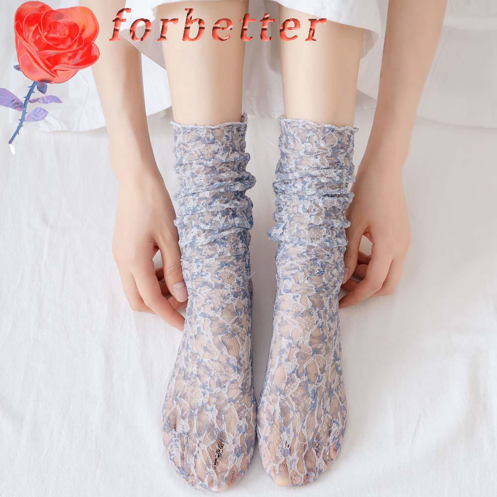 Vớ Lưới Mỏng Phối Ren Thoáng Khí Phong Cách Nhật Bản Cho Nữ