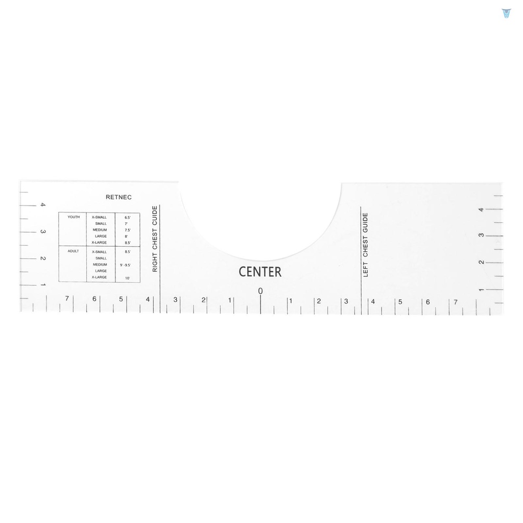 Thước Đo Cổ Áo Thun Bằng Acrylic Trong Suốt Tiện Dụng