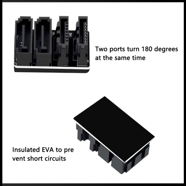 Bảng Mạch Chuyển Đổi Giao Diện Kép Ph572_90 / 180 Độ SATA 7pin