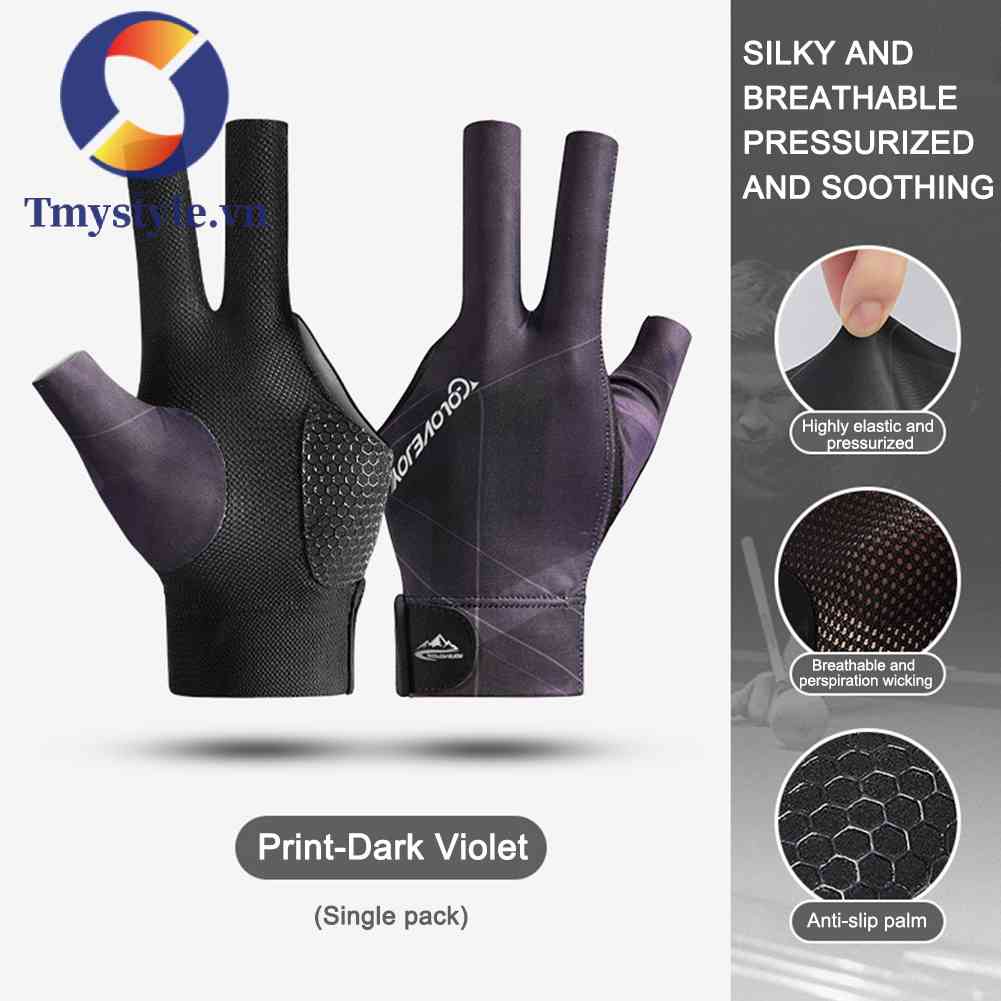 Găng Tay Hở Ngón Bằng Polyester Trọng Lượng Nhẹ Chống Trượt Hỗ Trợ Luyện Tập Bida