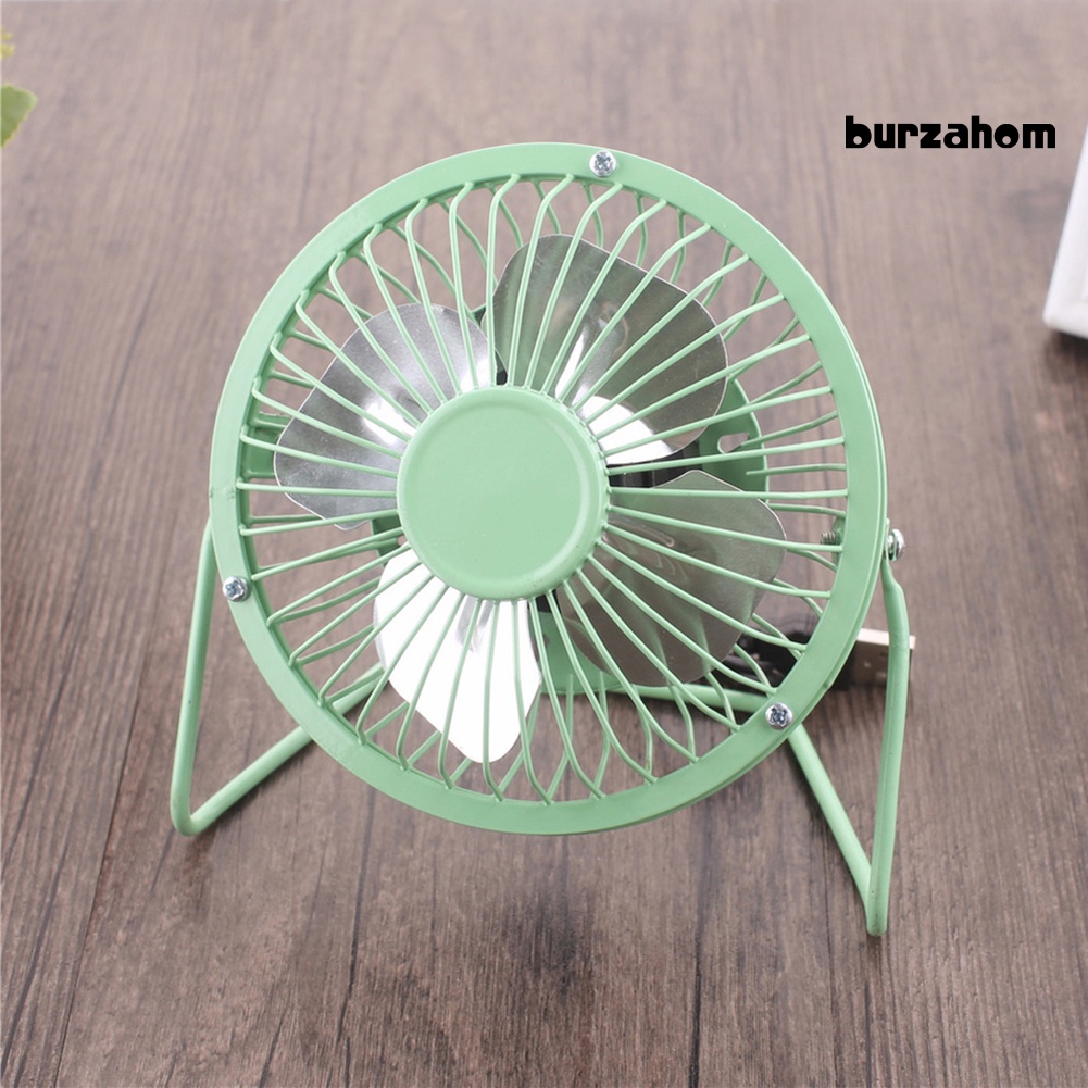 Quạt Kim Loại Làm Mát Để Bàn Kích Thước 4 inch Sạc USB Không Gây Tiếng Ồn Cho Nhà Ở
