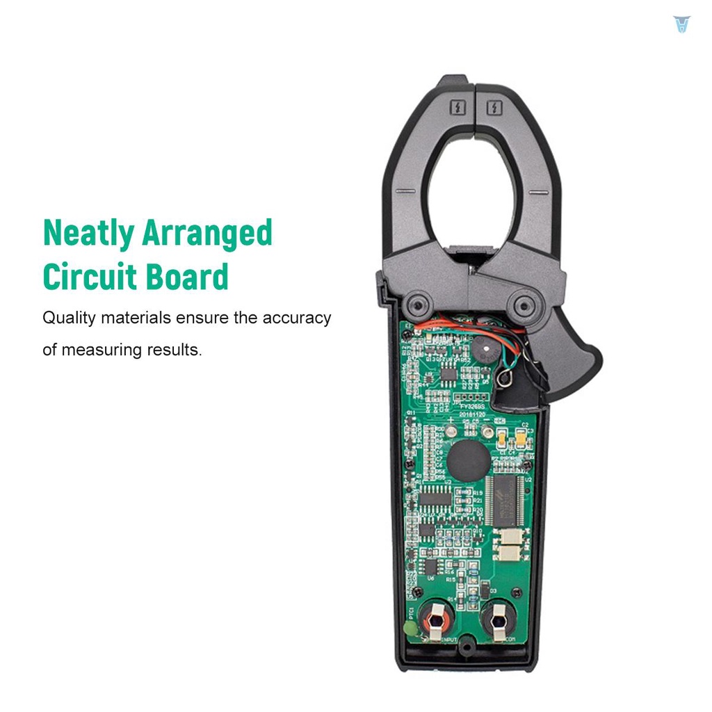 Kẹp Vạn Năng Kế Kỹ Thuật Số 6000 Đơn Vị Trí Màn Hình Hiển Thị RMS AC Màu Đen FY326