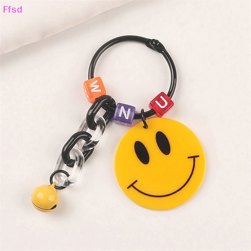 {Ffsd} Móc Chìa Khóa Hình Mặt Cười Dễ Thương Trang Trí Ba Lô / Ô Tô * Bán Chạy