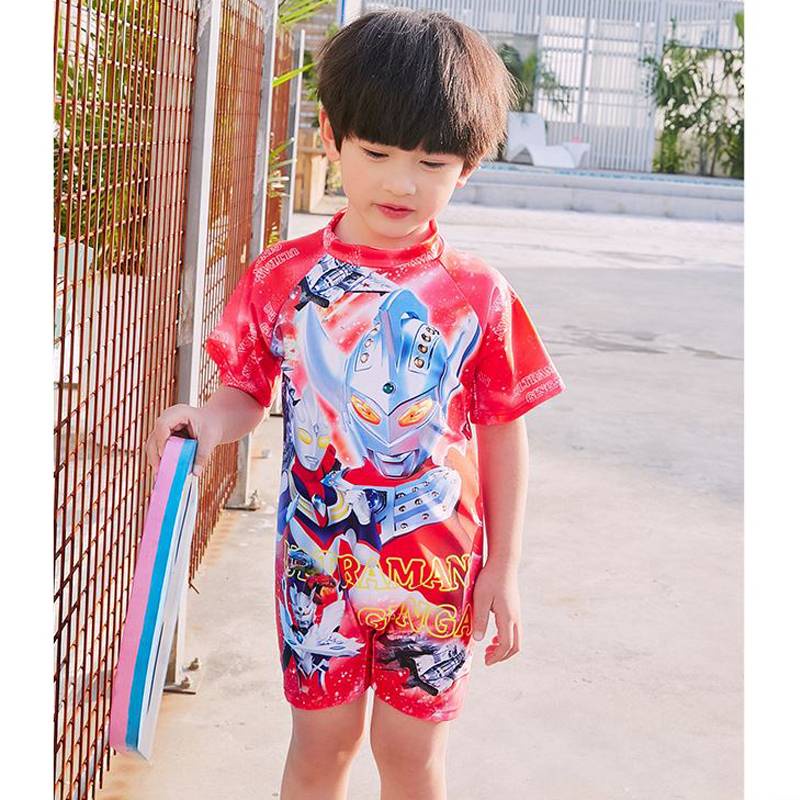 Đồ Bơi Một Mảnh In Hình Ultraman Tiga Dễ Thương Cho Bé