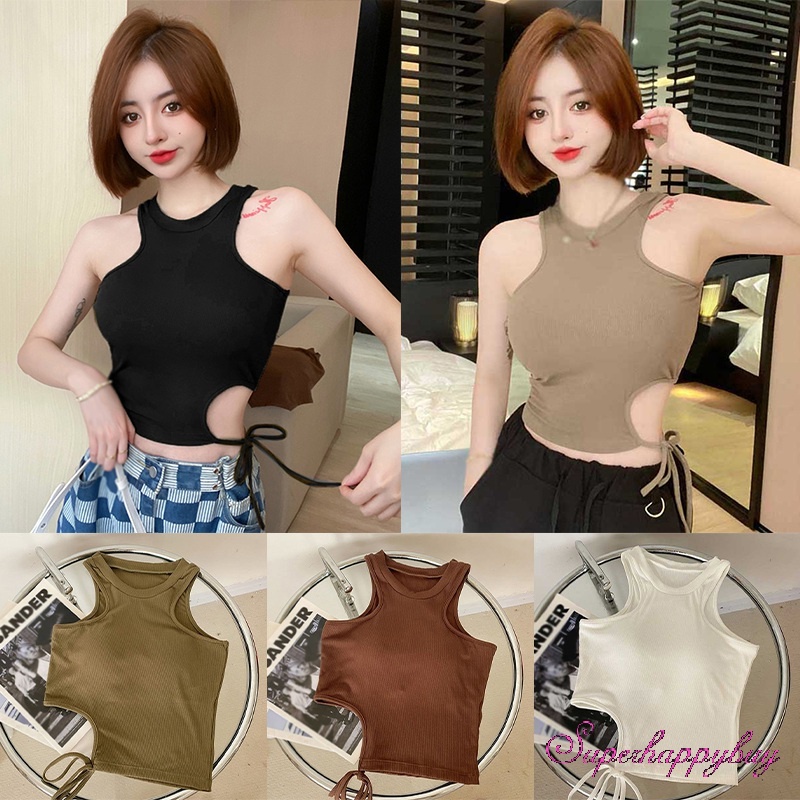 Áo Ống Màu Trơn Thiết Kế Khoét Ngực Độ Co Giãn Cao Thời Trang Quyến Rũ Cho Nữ