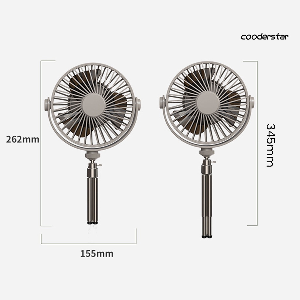 1 Bộ Quạt Làm Mát Mini Không Dây 3 Tốc Độ 2000mAh Bằng ABS Có Đèn Ban Đêm