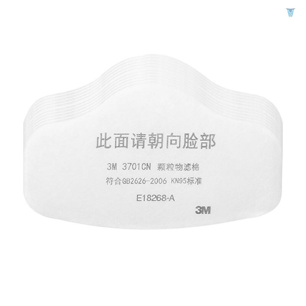 Set 10 Tấm Lọc 3M 3701 PM2.5 KN95 Bảo Vệ Mặt Chống Bụi Cho Hoạt Động Ngoài Trời