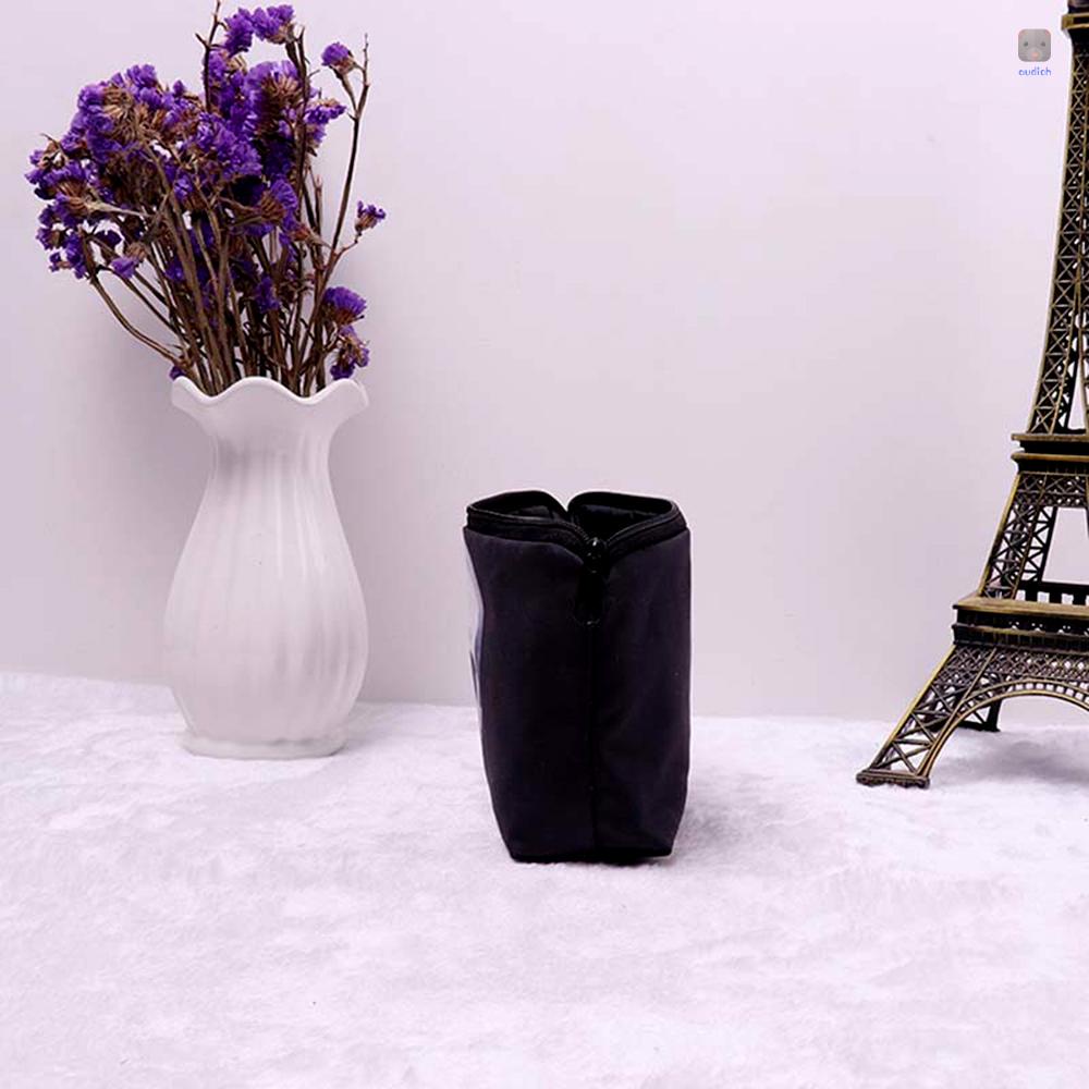 Túi Đựng Mỹ Phẩm Màu Đen In Họa Tiết Đầu Lâu 3D Độc Đáo Tiện Dụng Mang Theo Du Lịch Cho Nữ