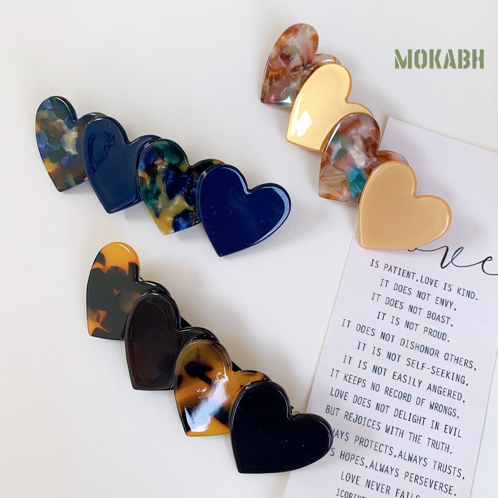 Kẹp Tóc Hình Trái Tim Nhiều Kiểu Dáng Thanh Lịch Chống Rơi