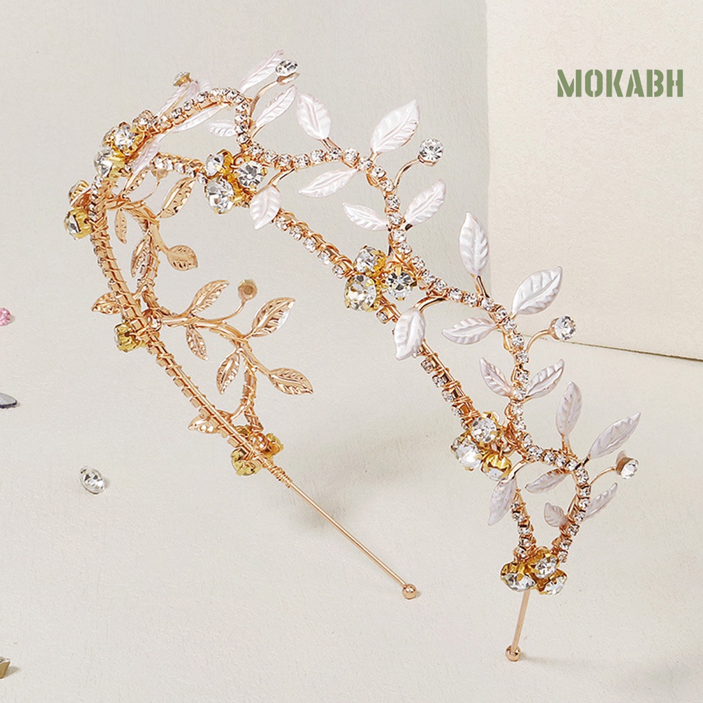 Cài Tóc Hình Vương Miện Đính Đá Lấp Lánh Chống Trượt Kiểu Dáng Thanh Lịch