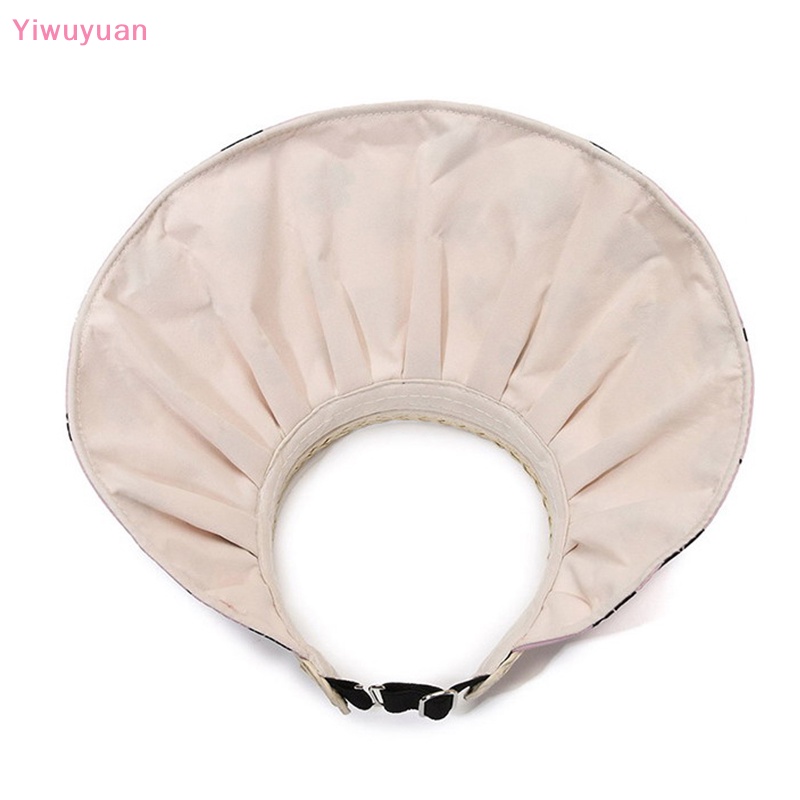 &lt; Yiwuyuan &gt; Mũ Lưỡi Trai Hở Chóp Đính Cỏ Bốn Lá Mùa Hè Có Keo Trắng Điều Chỉnh Được Cho Nữ Đi Biển Du Lịch Mới