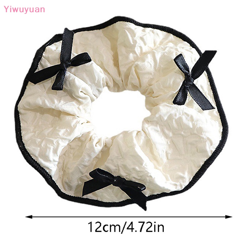 &lt; Yiwuyuan &gt; Dây Buộc Tóc Chất Liệu Da Độ Co Giãn Cao Thời Trang Hàn Quốc