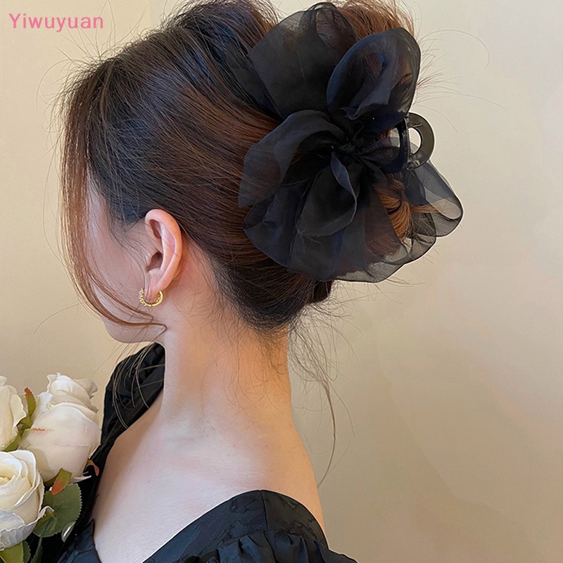 Kẹp Tóc Dạng Nơ Lưới Kiểu Dáng Thanh Lịch Dành Cho Nữ / Bé Gái / < Yiwuyuan > Kẹp Tóc Đuôi Ngựa