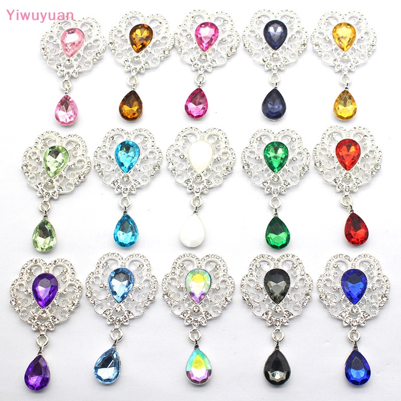 Phụ Kiện Trang Trí Tóc Hình Giọt Nước Bằng Hợp Kim Đính Đá DIY Mới