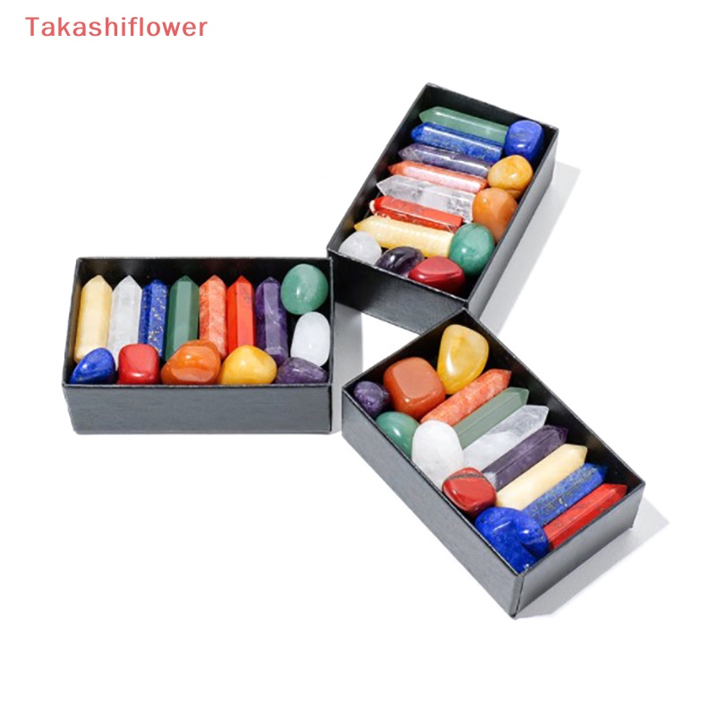 Bộ 14 Viên Đá Pha Lê Tự Nhiên Trong Suốt Dùng Tập Yoga