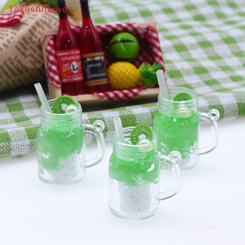 Bộ Cốc Ống Hút Màu Dạ Quang Trang Trí Nhà Búp Bê DIY