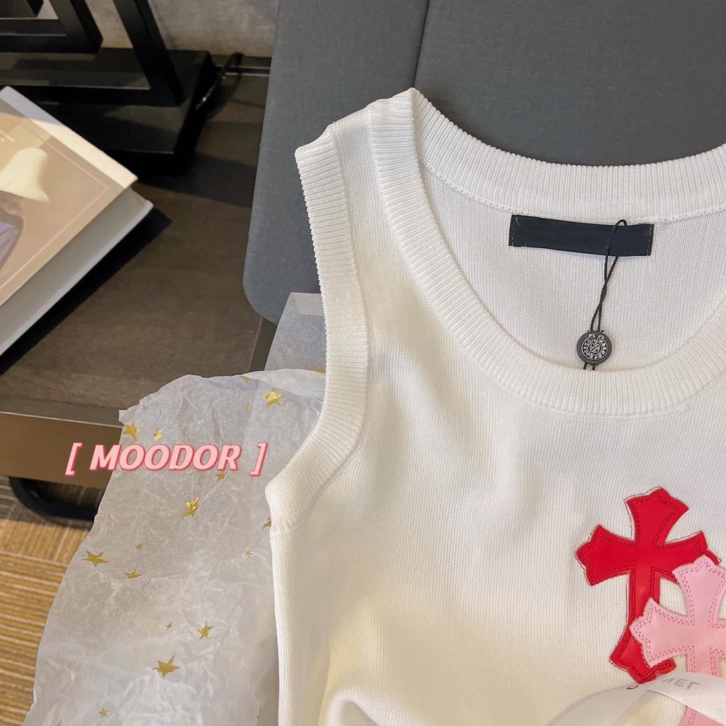 Áo Dệt Kim Hai Dây Màu Trắng Thời Trang Mùa Hè Cho Nữ