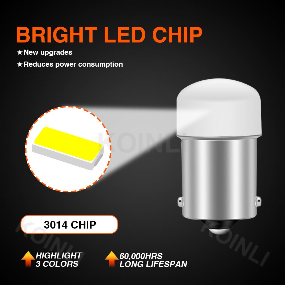 Đèn Led Phanh / Xi Nhan 7 Màu 12V 24V Cho Xe Tải 1156 1157 9SMD 3014 BA15S P21W BAY15D P21 / 5W