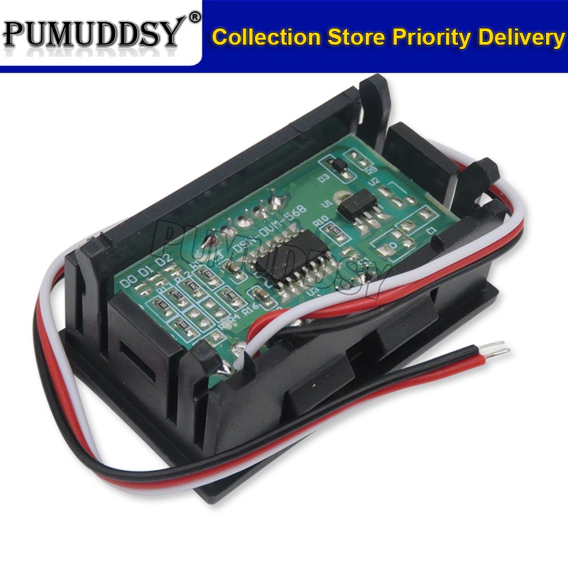 Vôn Kế Điện Tử Mini 0.56 '' DC 4.5V Sang 30V 0-100V 70-500V 5-120V 6V 12V 24V 110V 220V