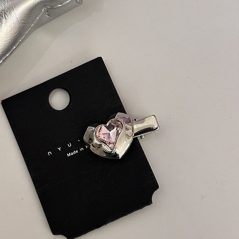 Kẹp Tóc Mỏ Vịt Hình Vuông Bằng Kim Loại Kiểu Hàn Quốc