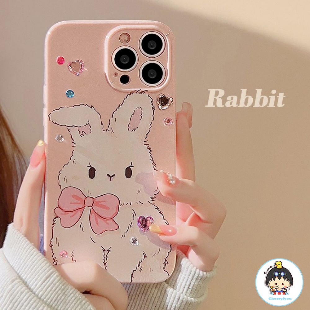 Ốp Điện Thoại TPU Mềm Chống Sốc Chống Dấu Vân Tay Hình Thỏ Cho IPhone 14 Pro Max 14 13 12 11 Pro Max X XR 8 7 Plus SE